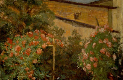 Oil painting Garden blooms Miron Duda