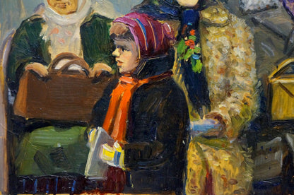Oil painting Family portrait Popov Igor Alexandrovich