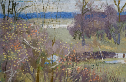 Oil painting Forest landscape Zaretsky Victor Ivanovich