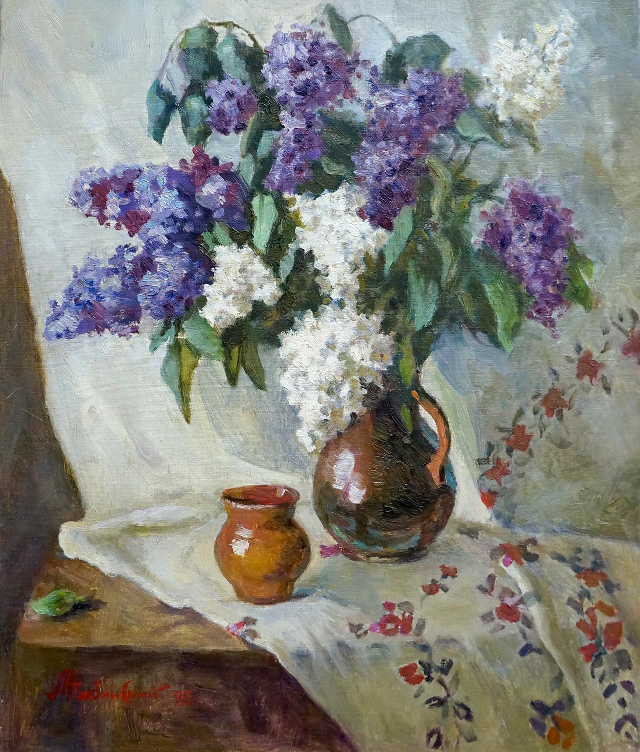 Oil painting Lilac Zhabinsky Leonid Andreevich