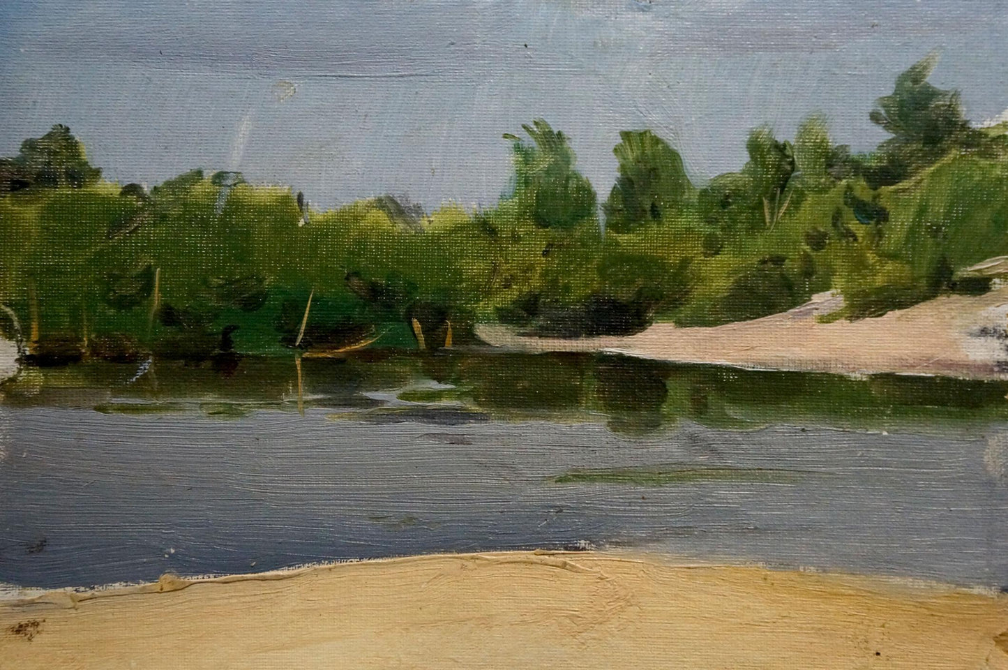Oil painting On the shore Pyotr Alekseevich Alekseev