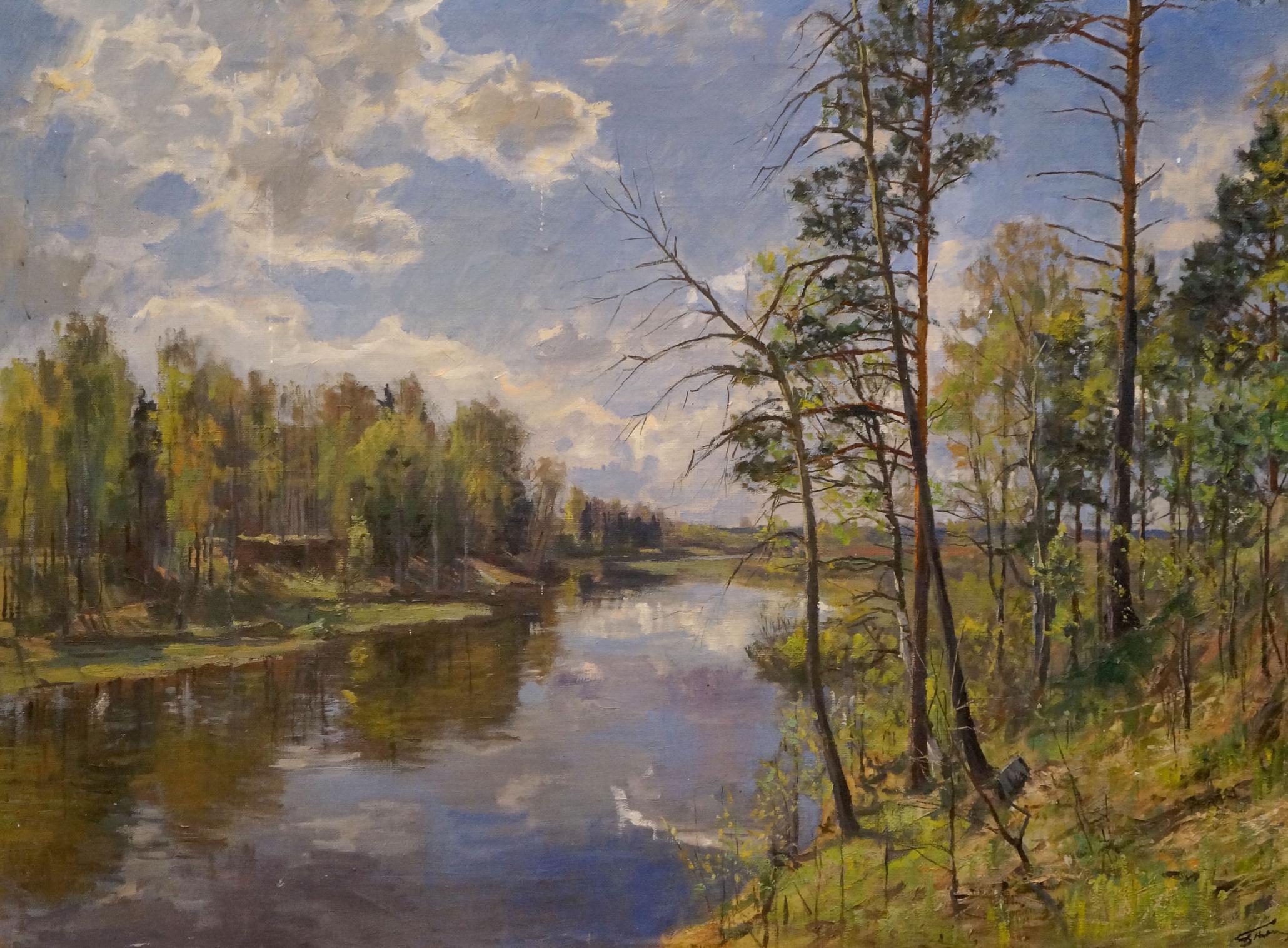 Oil painting Forest landscape Petrov Boris Stepanovich