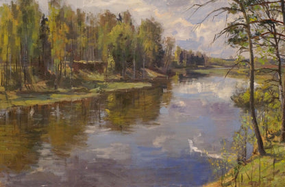 Oil painting Forest landscape Petrov Boris Stepanovich