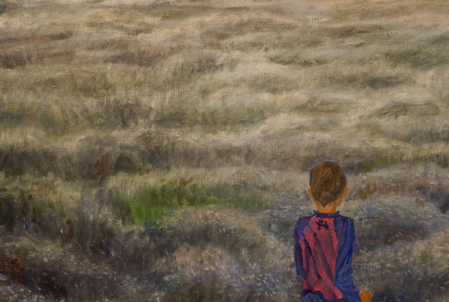 Oil painting Boy in the field Chernikov Nikolay Vladimirovich