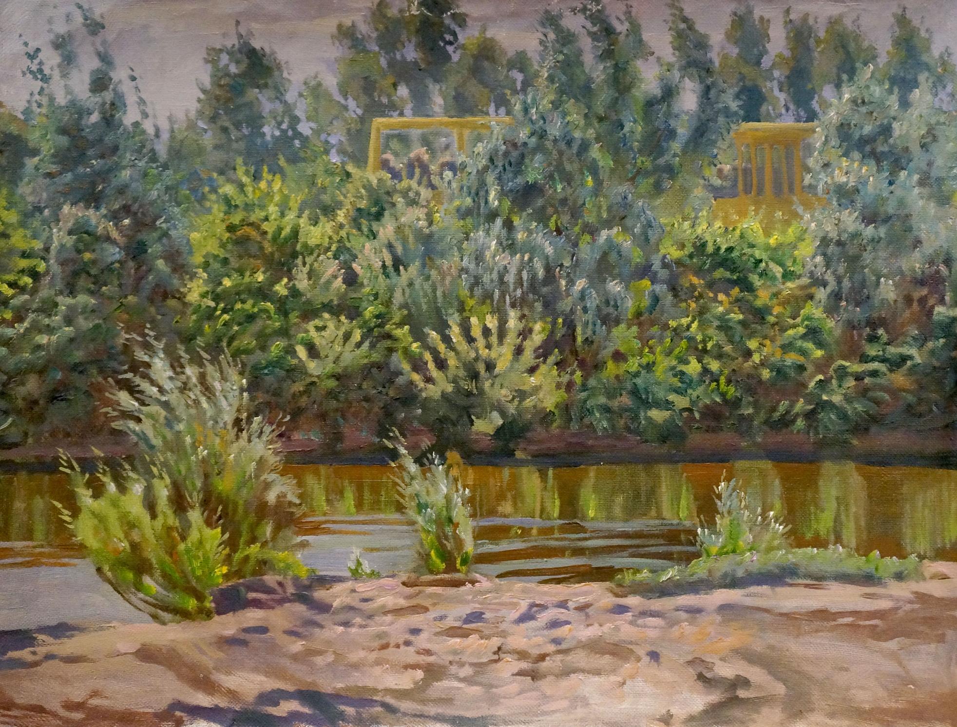 Oil painting River landscape Chernikov Nikolay Vladimirovich