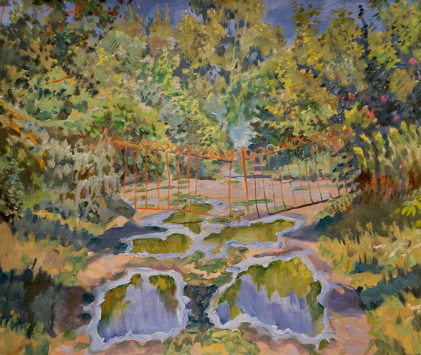 Oil painting Thicket summer park Nikolay Chernikov