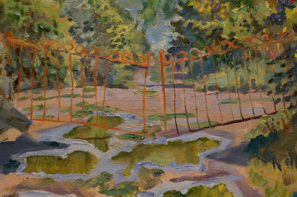 Oil painting Thicket summer park Nikolay Chernikov