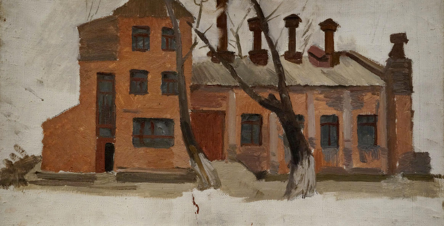 Oil painting In winter Chernikov Nikolay Vladimirovich
