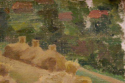 Oil painting Haystacks in the fields Nikolay Chernikov