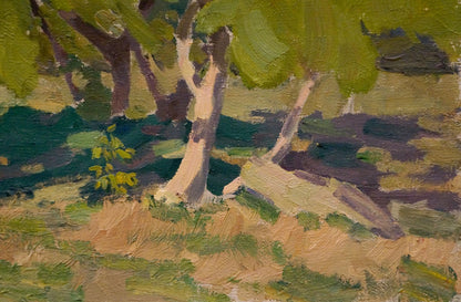 Oil painting Relaxing near the trees Nikolay Chernikov