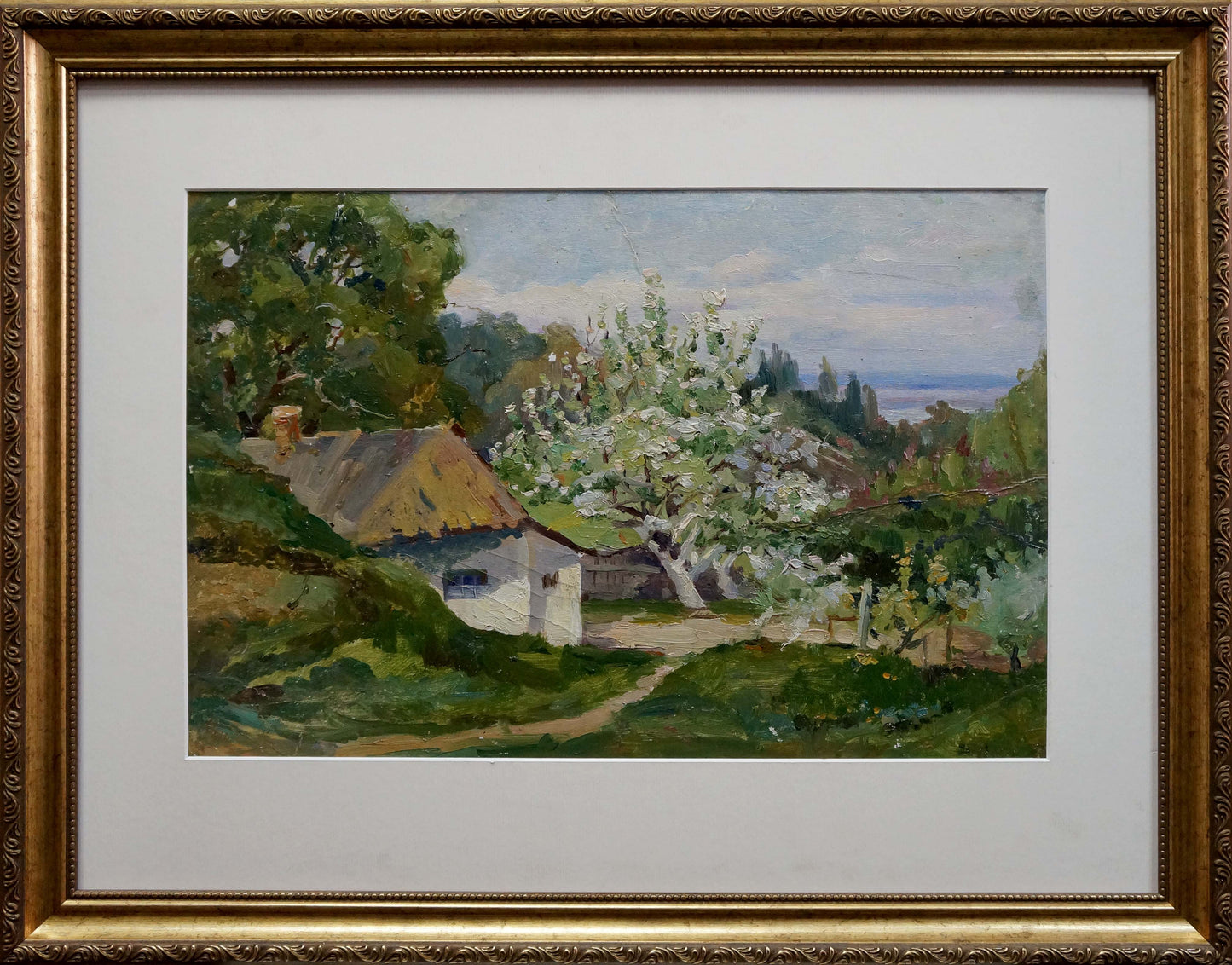 Oil painting In the village