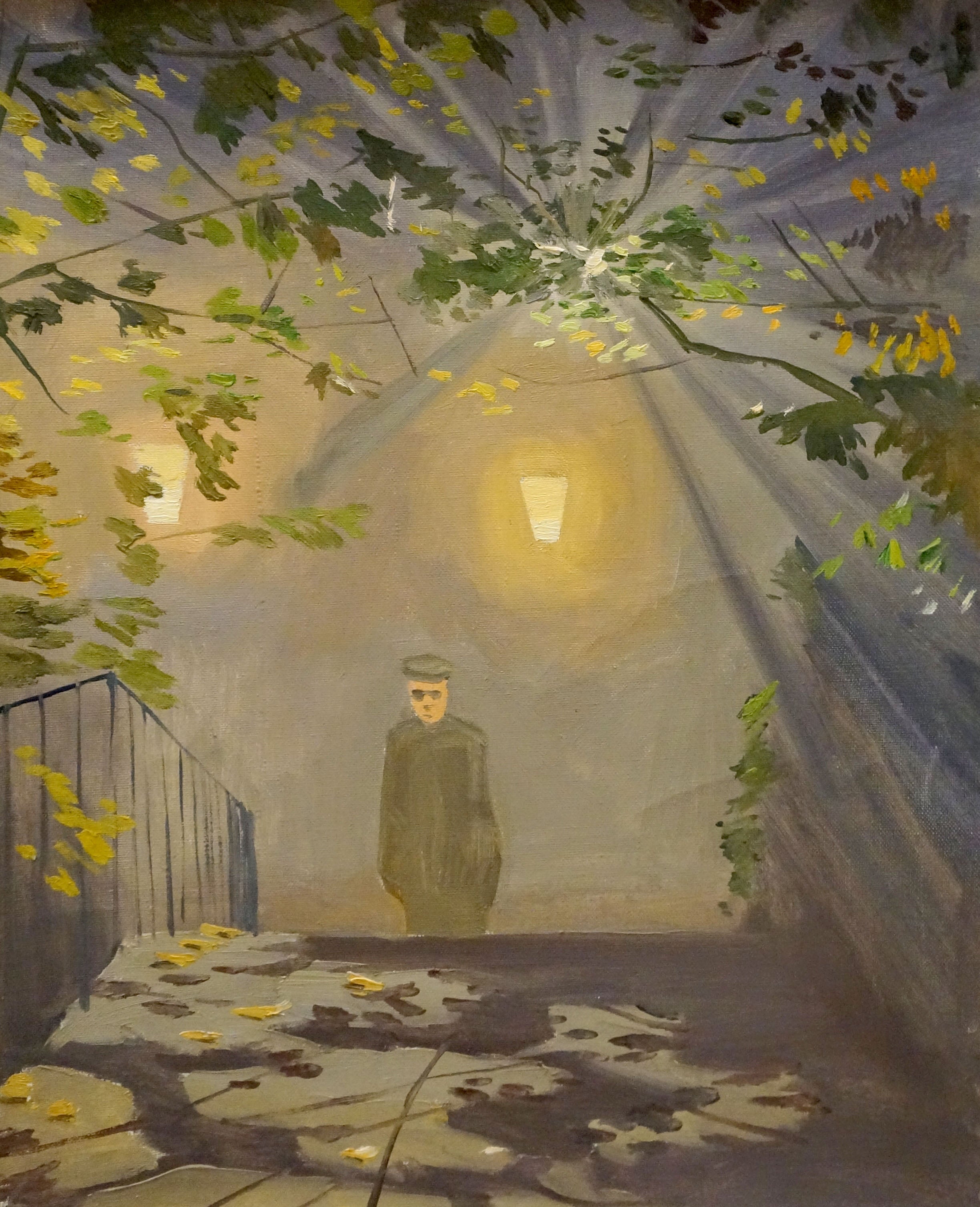 Oil painting Night park Chernikov Nikolay Vladimirovich