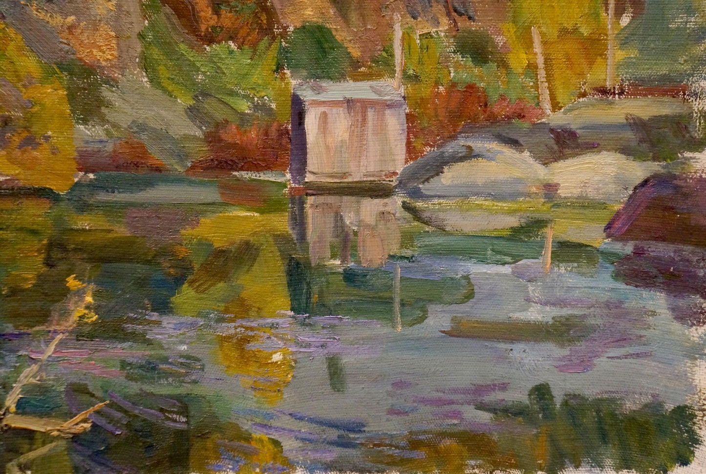 Oil painting On the lake Chernikov Nikolay Vladimirovich