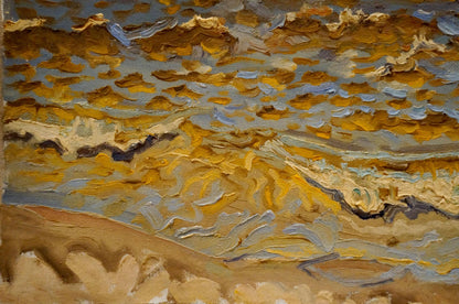 Oil painting Sea evening landscape Nikolay Chernikov