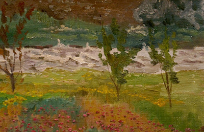 Oil painting Stream near the forest Chernikov Nikolay Vladimirovich