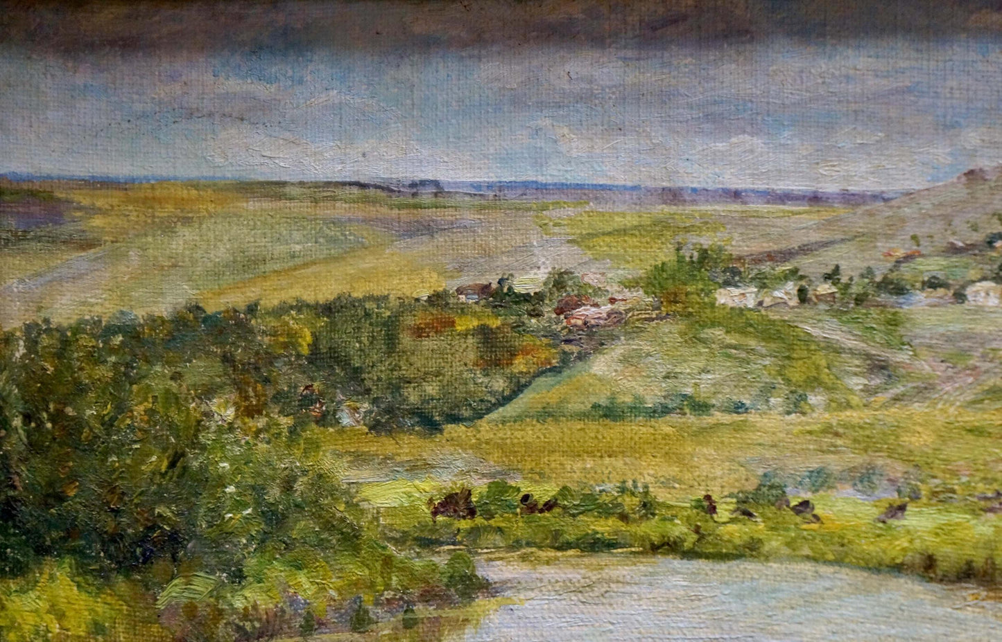 Oil painting Summer landscape