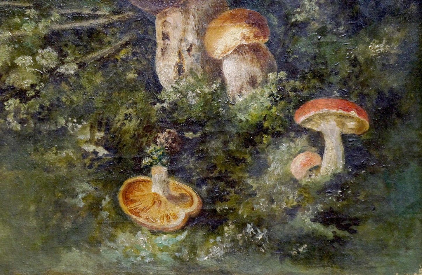 Oil painting Mushroom glade