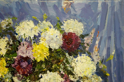 Oil painting Still life of summer flowers Sergey Shapovalov