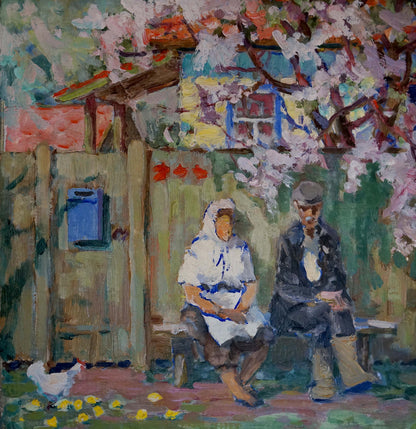 Oil painting Grandpa and Grandma