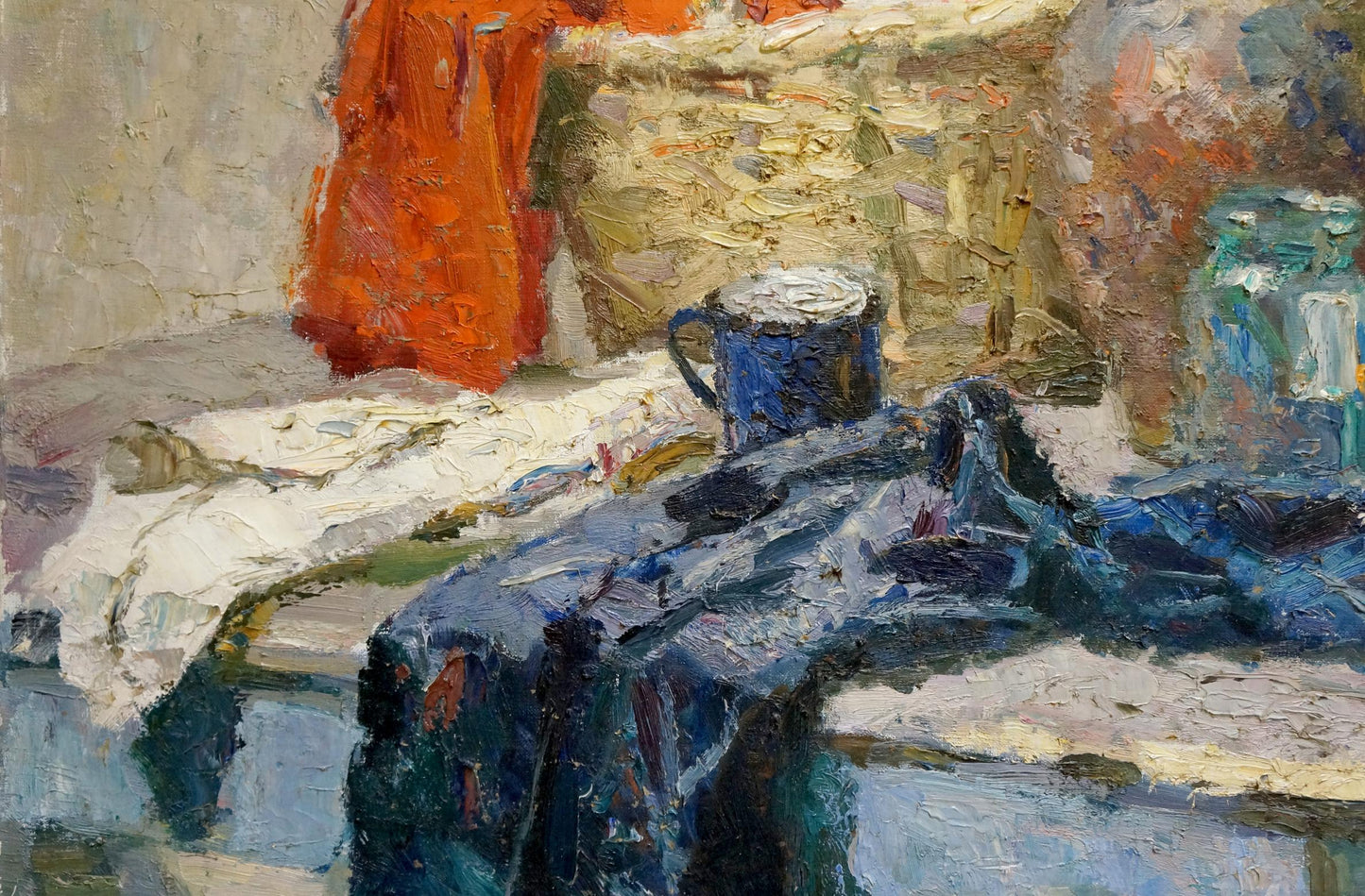 Oil painting Clothes in basket Golub Stepan Filippovich