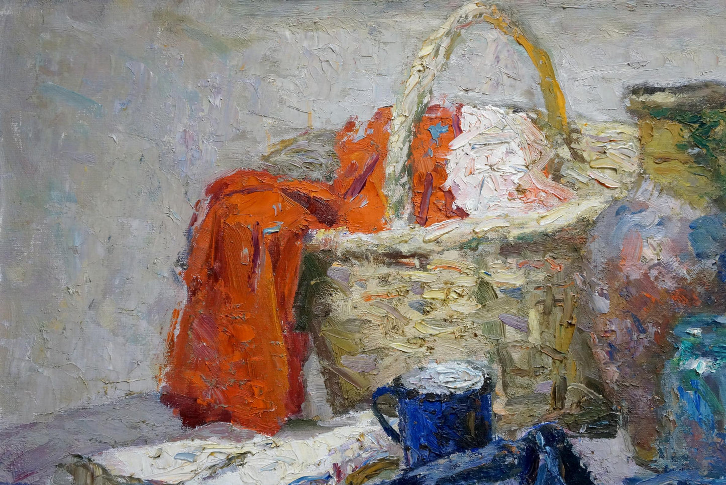 Oil painting Clothes in basket Golub Stepan Filippovich