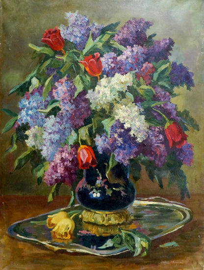 Oil painting Lilac in a vase Kerzhner Alexander Haskelevich