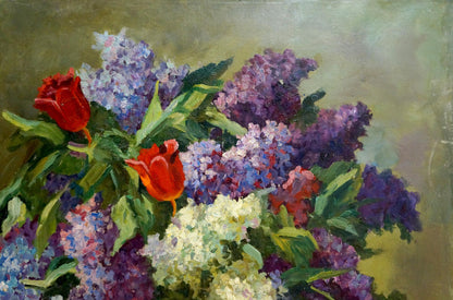 Oil painting Lilac in a vase Kerzhner Alexander Haskelevich