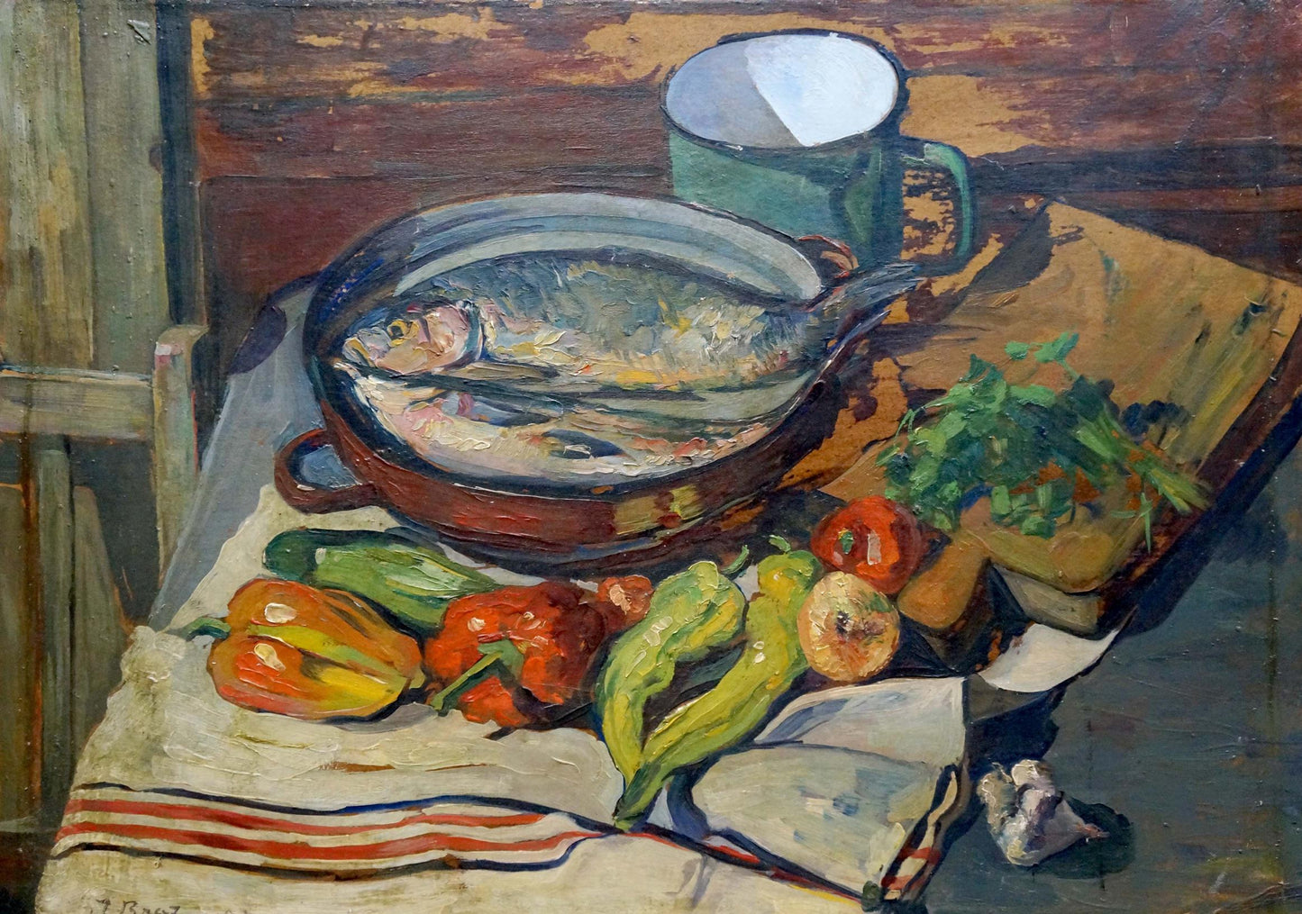 Oil painting Fish soup  I. Braz