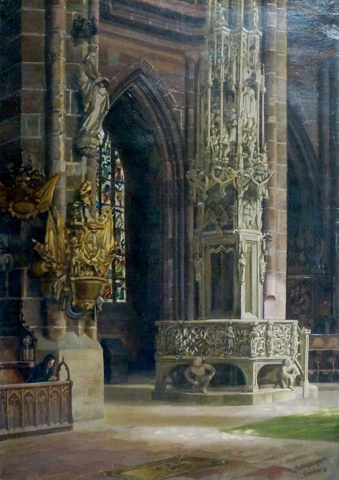 Oil painting To the throne room European artist