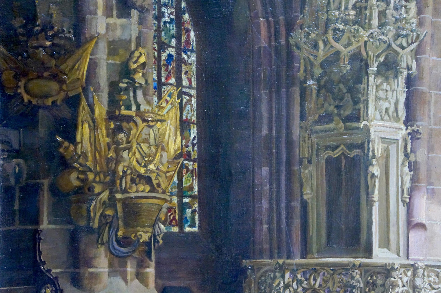 Oil painting To the throne room European artist