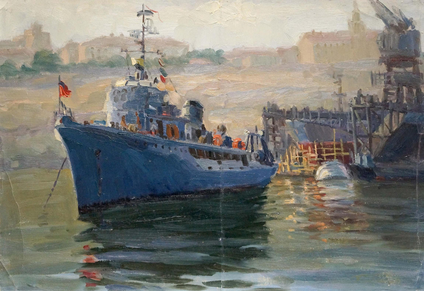Oil painting Departure Kolomoitsev Petr Mikhailovich