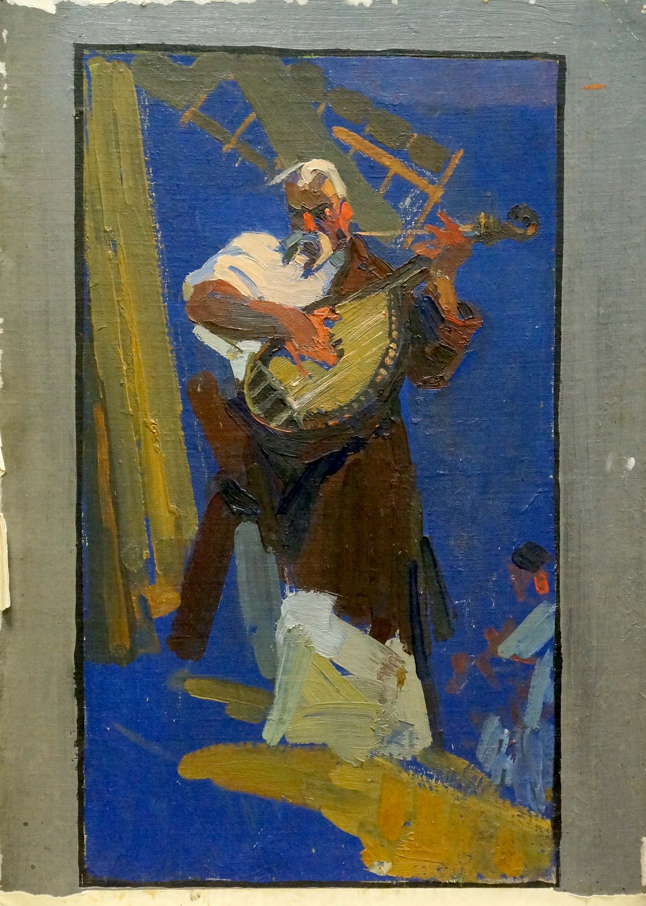 Oil painting Portrait of a musician