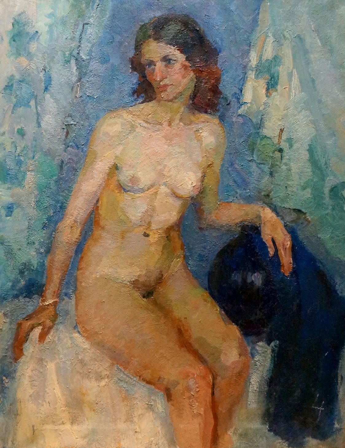 Oil painting Naked girl in the morning Maria Titarenko