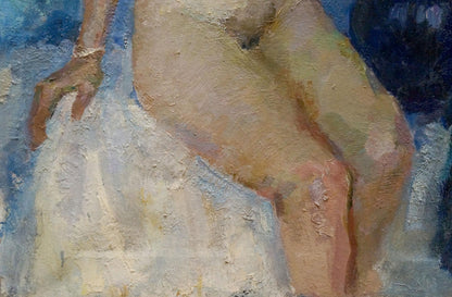 Oil painting Naked girl in the morning Maria Titarenko