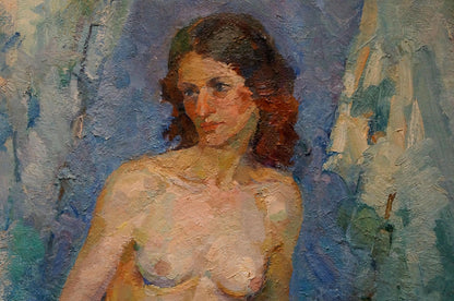 Oil painting Naked girl in the morning Maria Titarenko