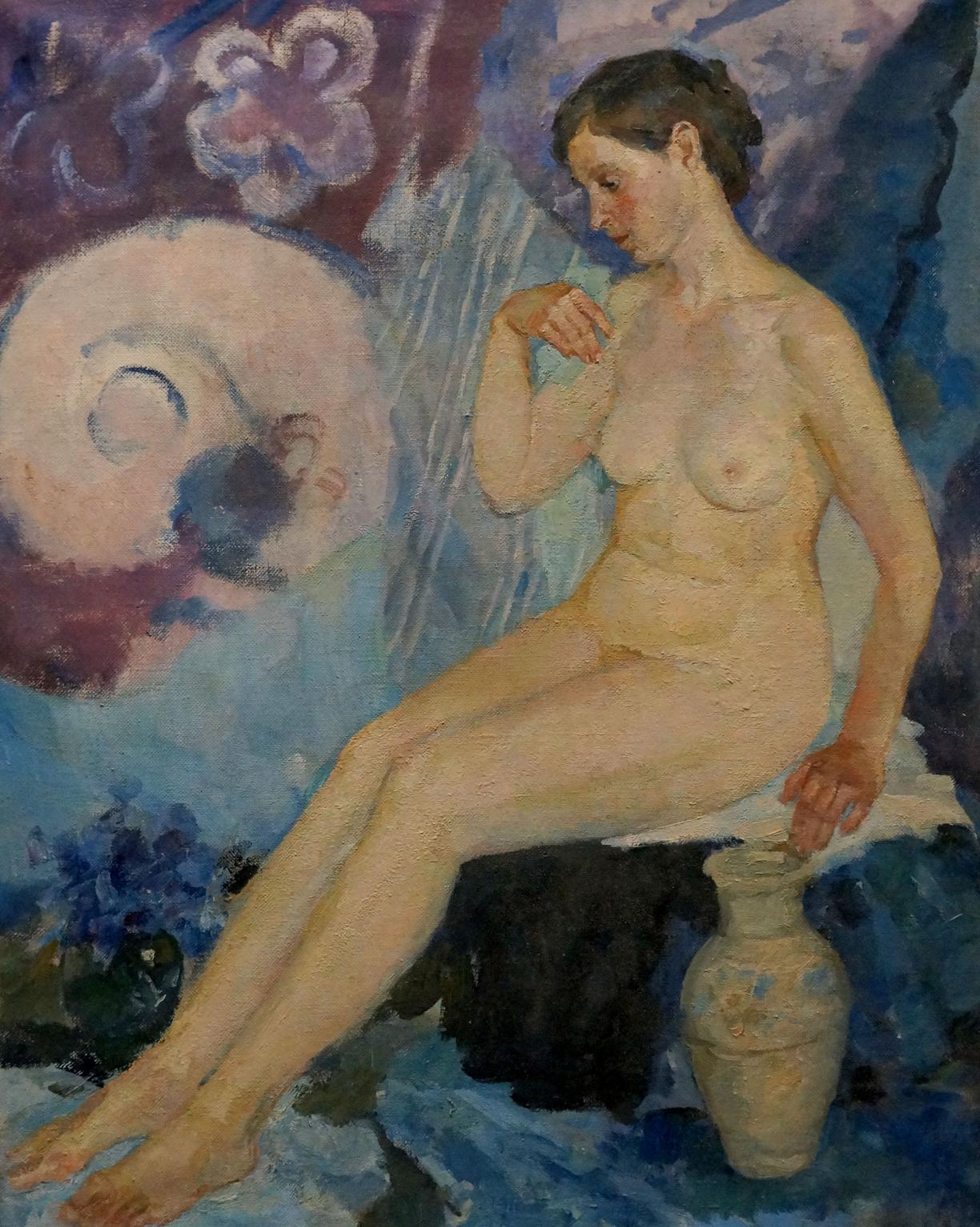 Oil painting Portrait of a naked girl Titarenko Daria Anatolyevna