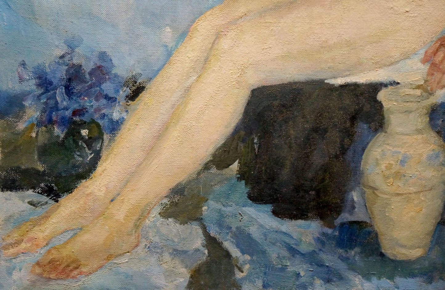 Oil painting Portrait of a naked girl Titarenko Daria Anatolyevna