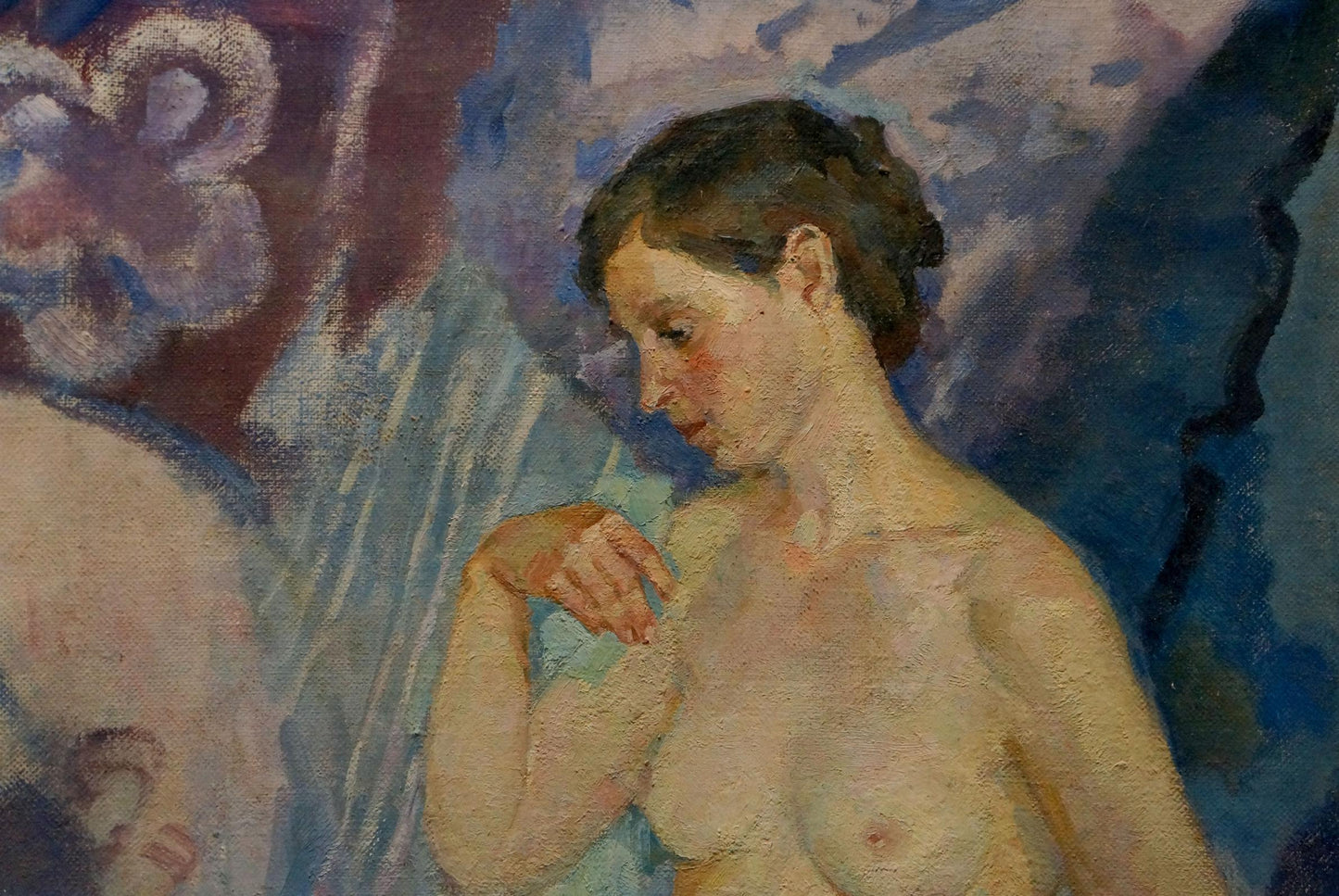 Oil painting Portrait of a naked girl Titarenko Daria Anatolyevna