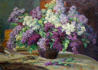 Oil painting Lilac bouquet Kisel Ivan Gordeevich