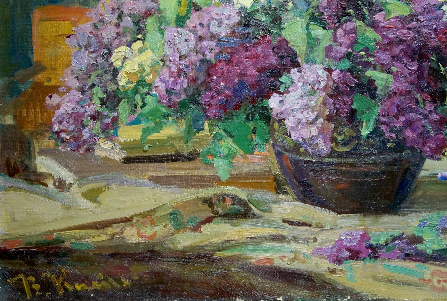 Oil painting Lilac bouquet Kisel Ivan Gordeevich