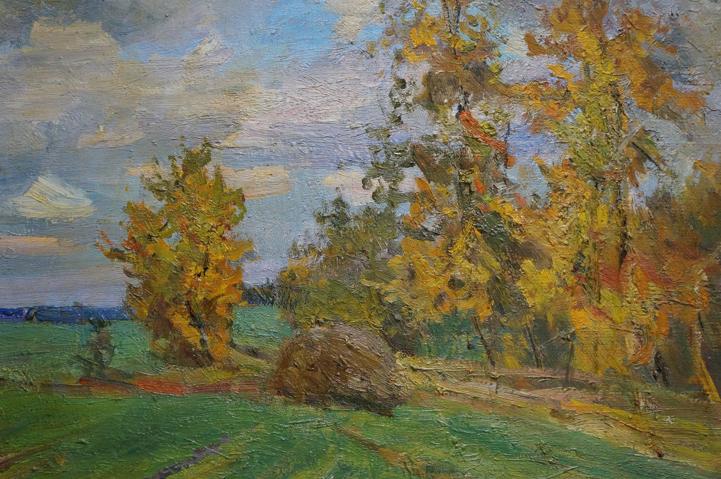 Oil painting Cloudy autumn day V. Gavrilov