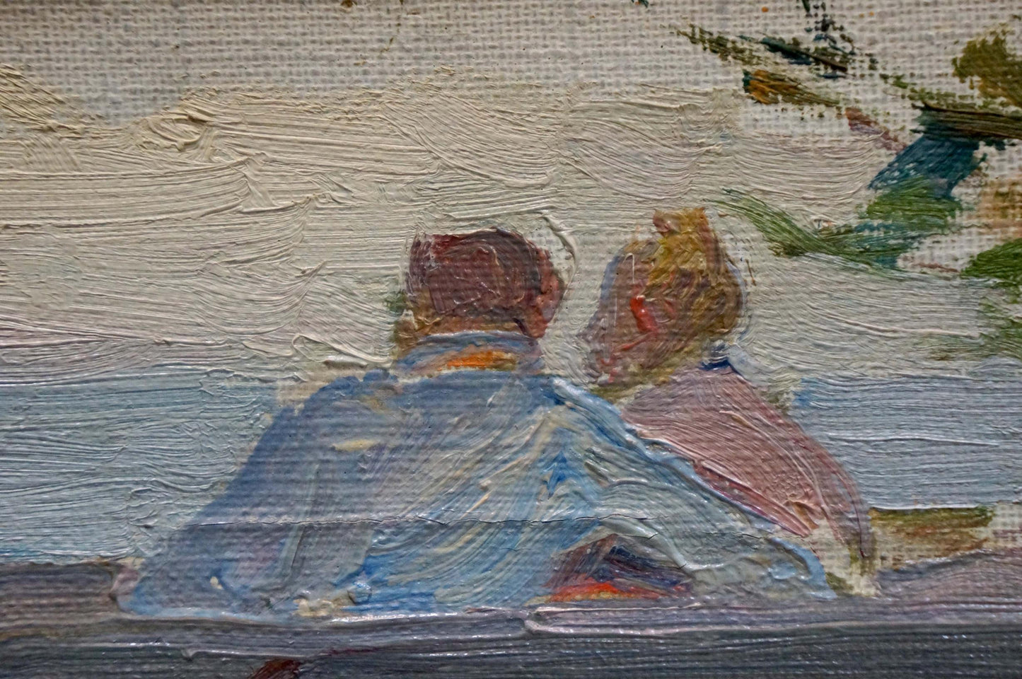 Oil painting Couple on vacation Tsvetkova V. P.