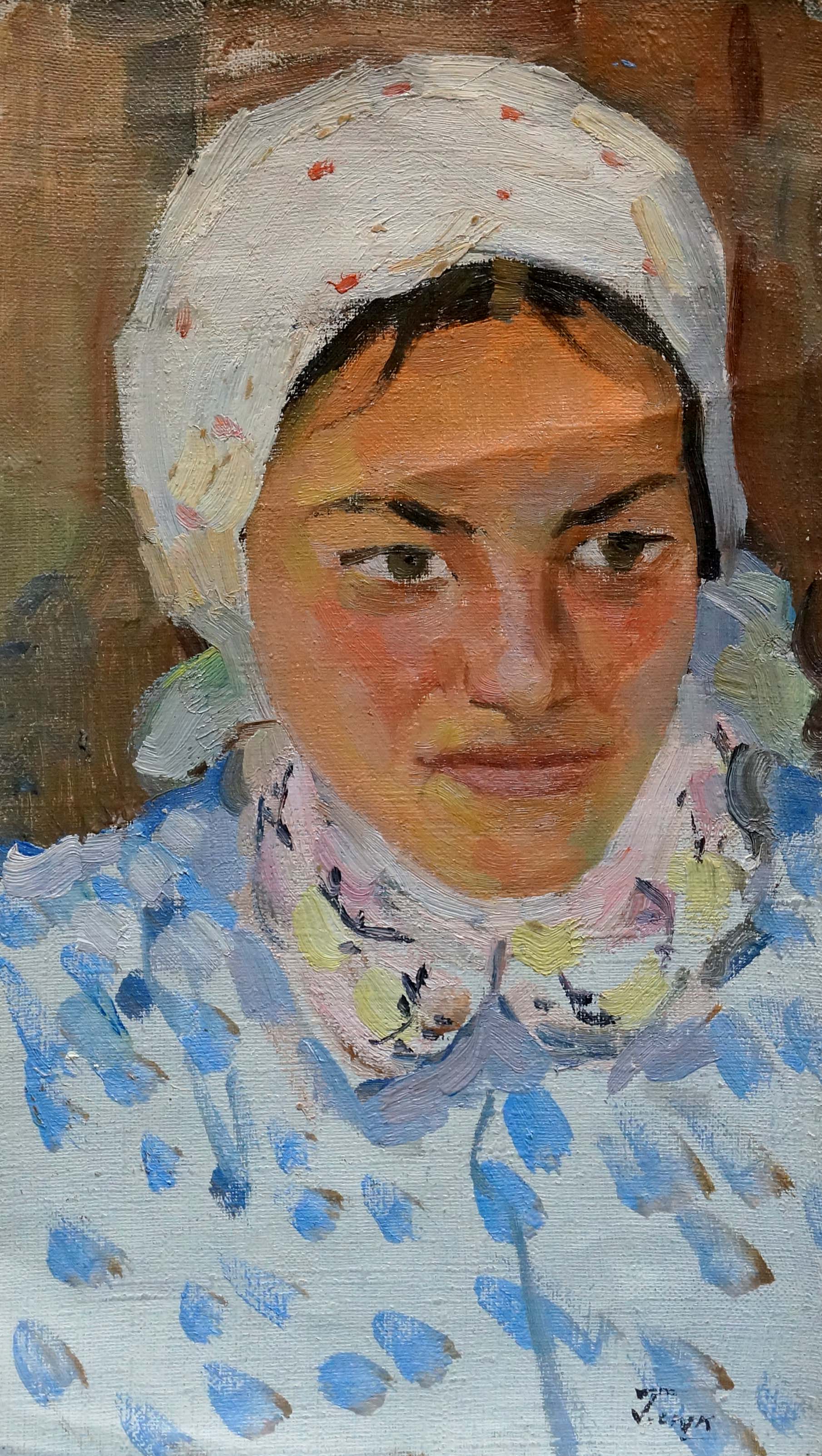 Oil painting Portrait of a girl Glyuk Gavriil Martynovich