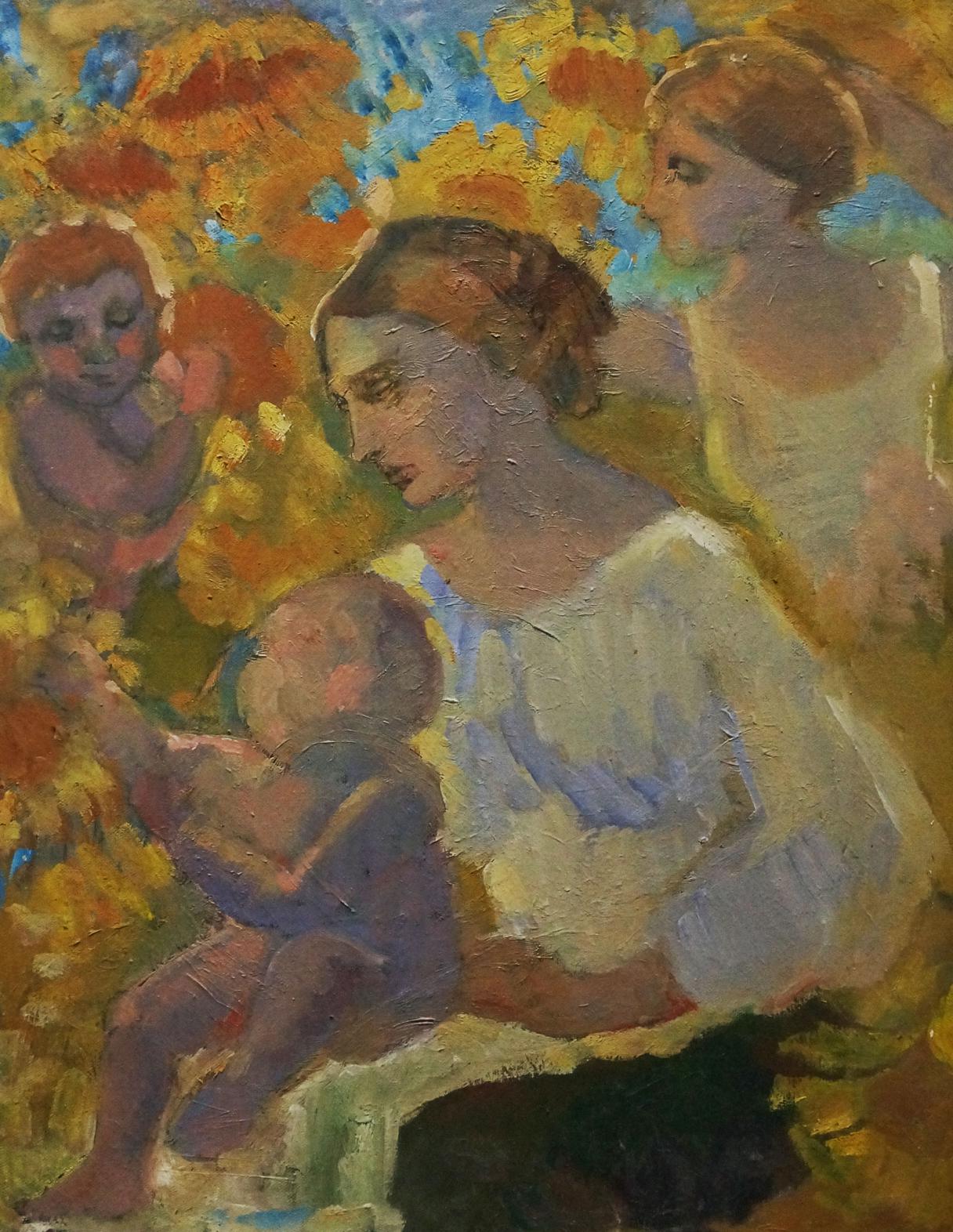 Oil painting Among the sunflowers Tytarenko Odarka Anatoliivna