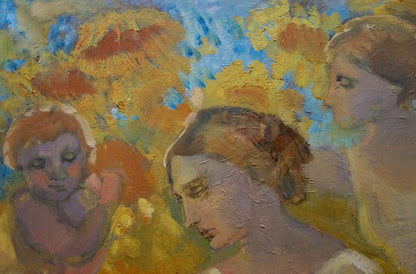 Oil painting Among the sunflowers Tytarenko Odarka Anatoliivna