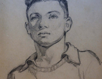 Pencil painting Portrait of a boy Tsvetkova V. P.