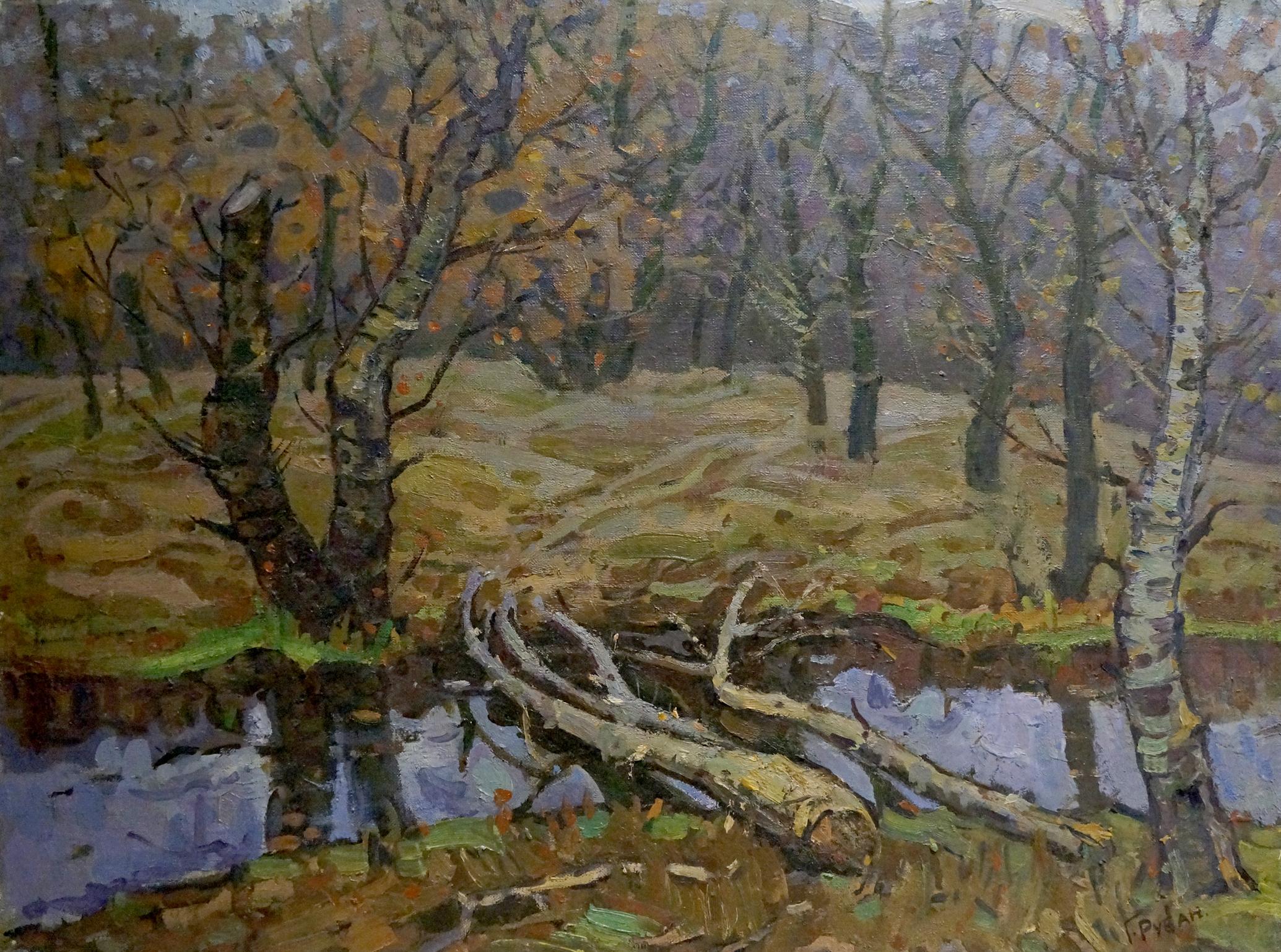 Oil painting Wetland Ruban Grigory Savelievich