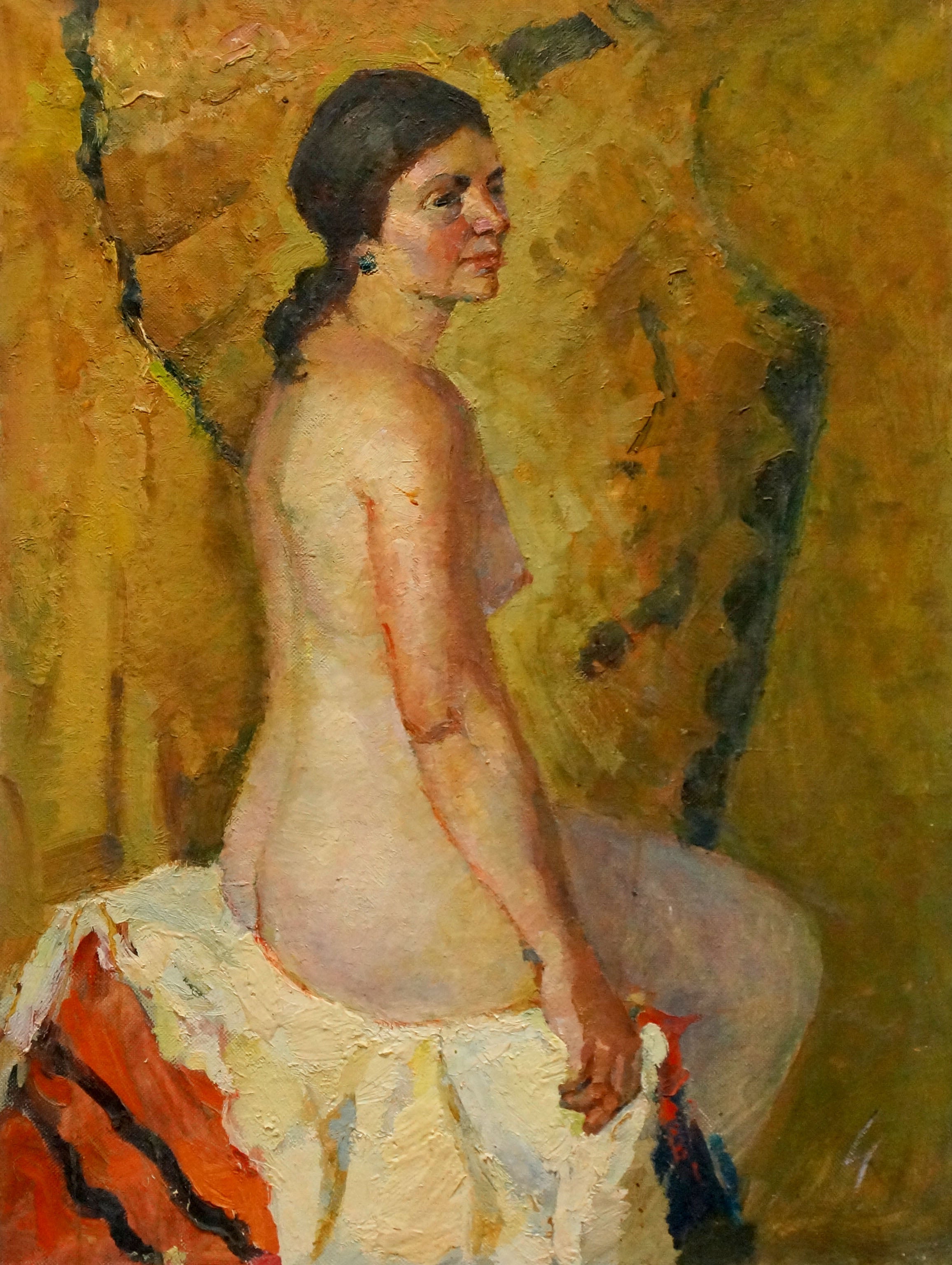 Oil painting The tenderness of a naked girl Maria Titarenko