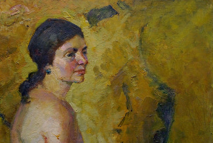 Oil painting The tenderness of a naked girl Maria Titarenko