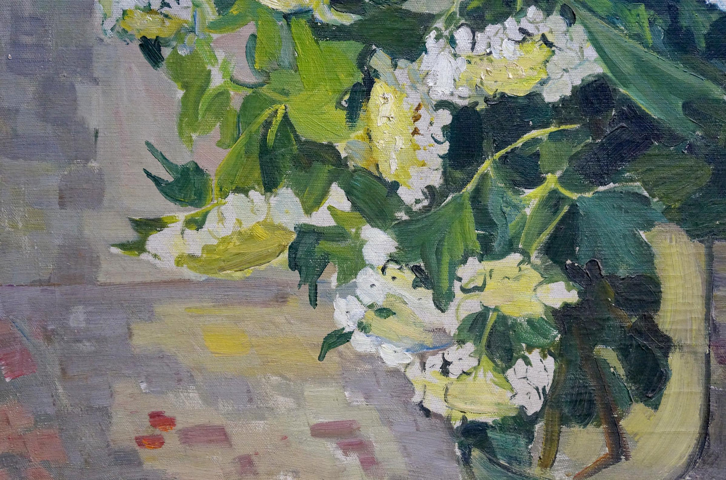 Oil painting Viburnum is blooming Volkova Nina Pavlovna